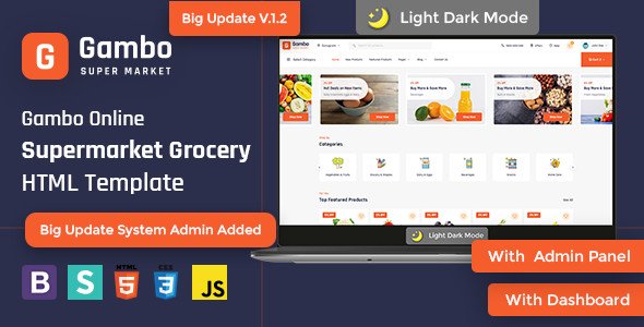 Online Grocery Supermarket Template